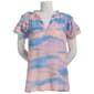 Womens Nanette Lepore Cap Flutter Sleeve Watercolor Blouse - image 2