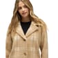 Womens NVLT Notch Collar Single Breasted Coatigan - Camel Plaid - image 5