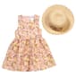 Toddler Girl Little Lass Flower Dress with Straw Hat - image 1