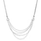 Napier Sparkling Chains Silver-Tone Multi-Row Necklace - image 1