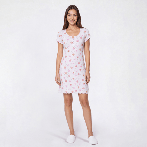 Womens Laura Ashley(R) Bows & Pumpkins Lettuce Nightgown - image 