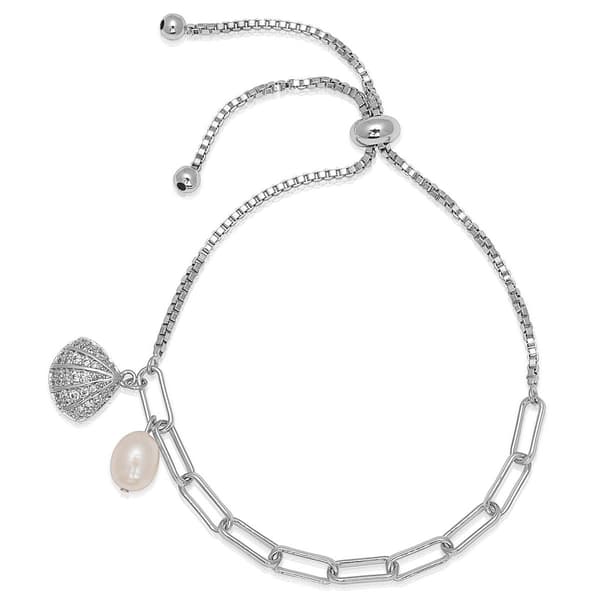 Gemstone by Gianni Argento Seashell & Pearl Adjustable Bracelet - image 