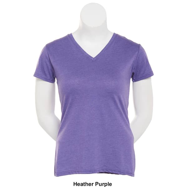 Womens Starting Point Straight Hem Short Sleeve V-Neck T-Shirt