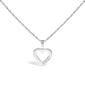 Haus of Brilliance Lab-Grown Diamond Open Heart Pendant Necklace - image 1