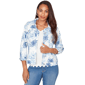 Womens Ruby Rd. French Riviera Floral Toile Denim Jacket - image 1