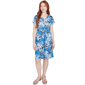 Plus Size Ruby Rd. Larky Lark Batik Leaf Tie-Front Jersey Dress - image 1