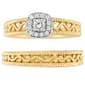 Haus of Brilliance 14kt. Gold 1/5ctw. Diamond Scroll Bridal Set - image 1