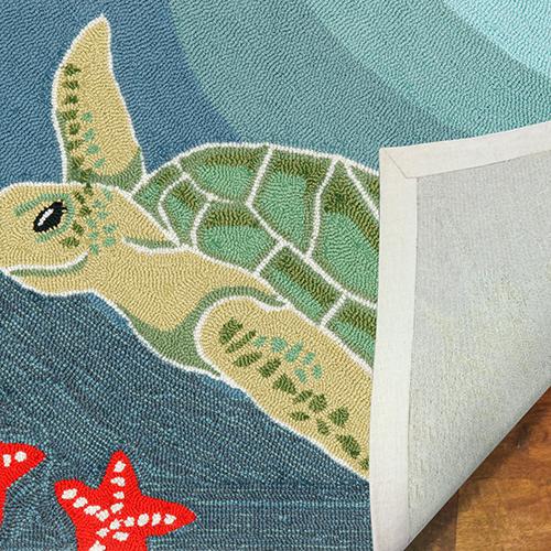 Liora Manne Frontporch Sea Turtle Rectangle Accent Rug
