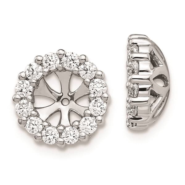 Pure Fire 14kt. White Gold Lab Grown Diamond Earring Jackets - image 