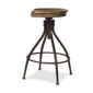 HH2 Home Worland Backless Adjustable Height Stool w/ Saddle Seat - image 4