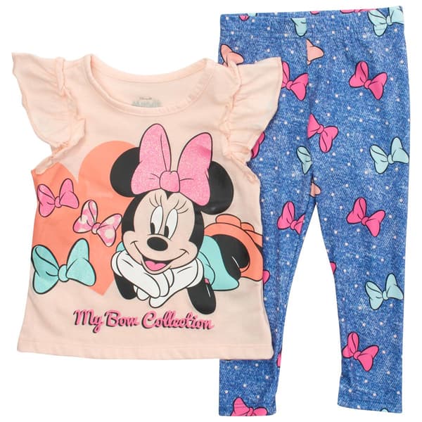 Toddler Girl Disney Minnie Bow Collection Tee & Leggings Set - image 