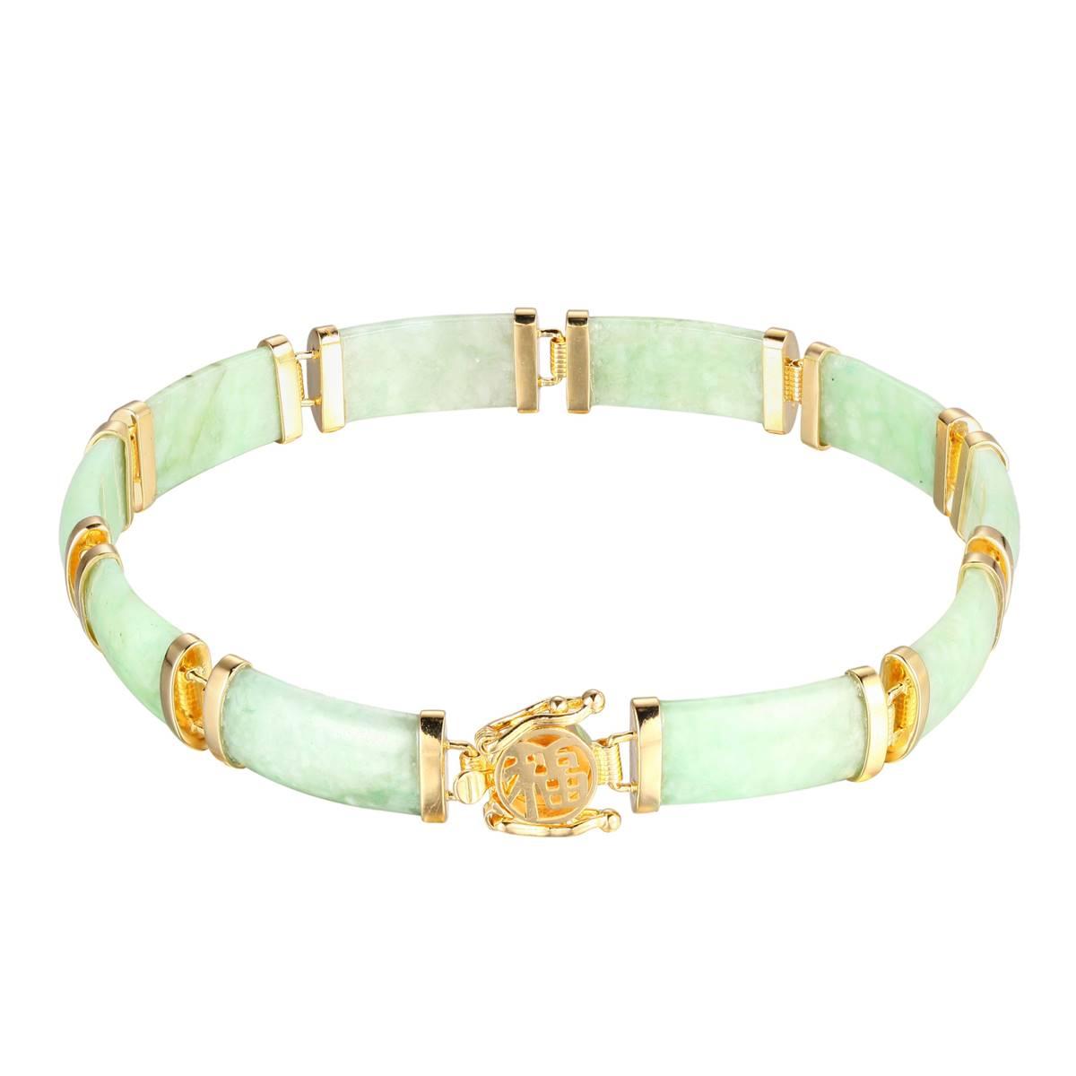 Forever Facets Good Fortune Jade Bangle Bracelet