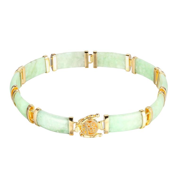 Forever Facets Good Fortune Jade Bangle Bracelet