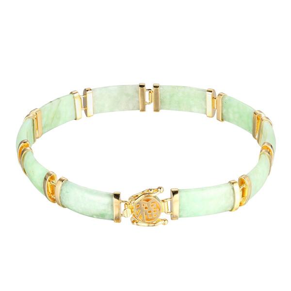 Forever Facets Good Fortune Jade Bangle Bracelet - image 