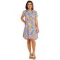 Plus Size Harlow & Rose Paisley Shift Dress-Ultramarine - image 1