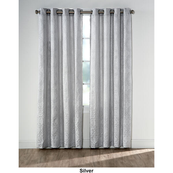 Coventry Quarterfoil Jacquard Grommet Curtain Panel