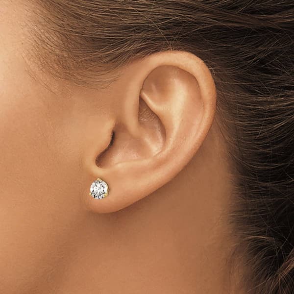 Pure Fire 14kt. Yellow Gold Lab Grown 1 1/2ctw. Diamond Earrings