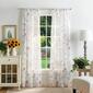 Martha Stewart Garden Print Pole Top Sheer Curtains - image 1