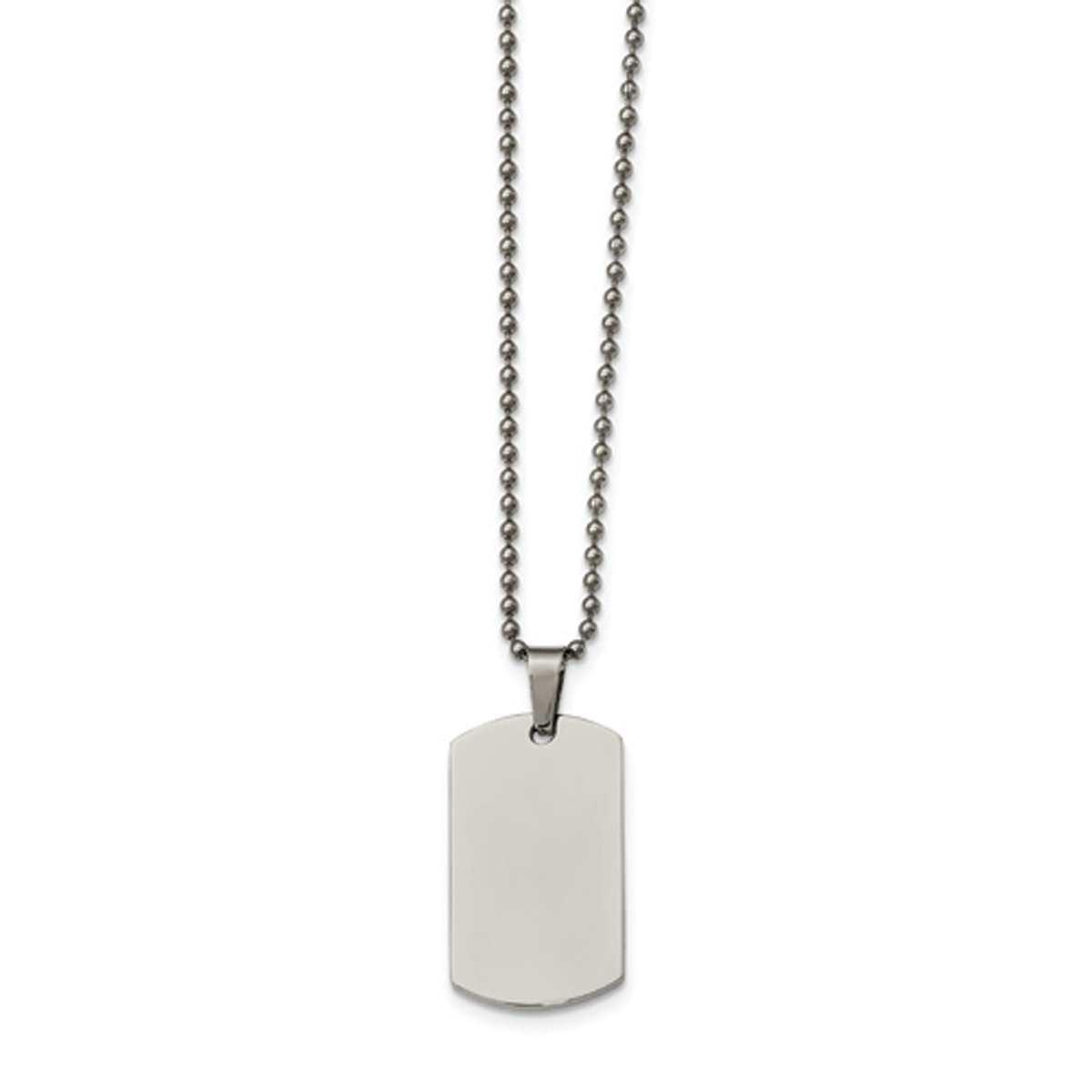 Mens Gentlemen’s Classics™ Steel Rounded Edge Dog Tag...
