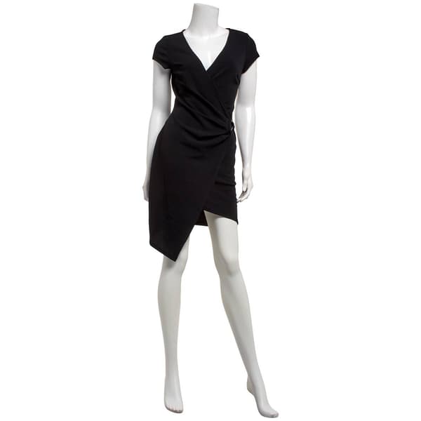Juniors Madden Girl D-Ring Asymestrical Wrap Dress - image 