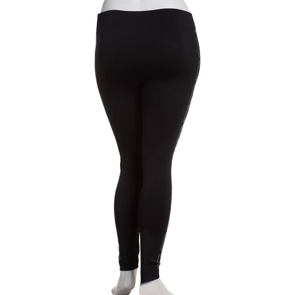 Juniors Plus One Step Up Rhinestone Seamless Leggings