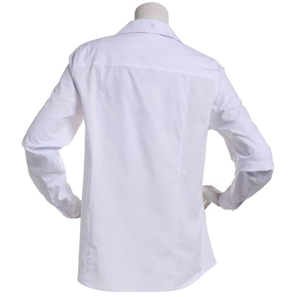 Petite Zac & Rachel Long Sleeve Solid Waitress Casual Button Down