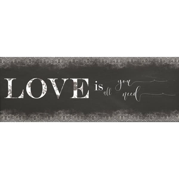 J&V Textiles Cloud Comfort Love is All You Need Kitchen Mat