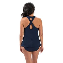 Womens Dolfin® Aquashape Solid Twist Back Tankini Swim Top