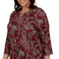 Plus Size Alfred Dunner Union Square 3/4 Sleeve Paisley Blouse - image 5