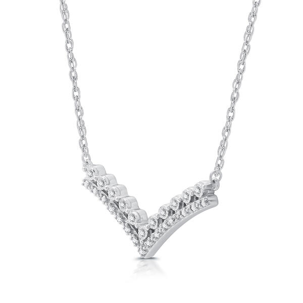 Nova Star&#174; 1/10ctw. Lab Grown Diamond Chevron Necklace