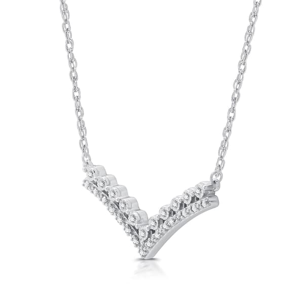 Nova Star&#174; 1/10ctw. Lab Grown Diamond Chevron Necklace