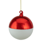 Northlight Red & White 2-Finish Christmas Glass Ball Ornament - image 1