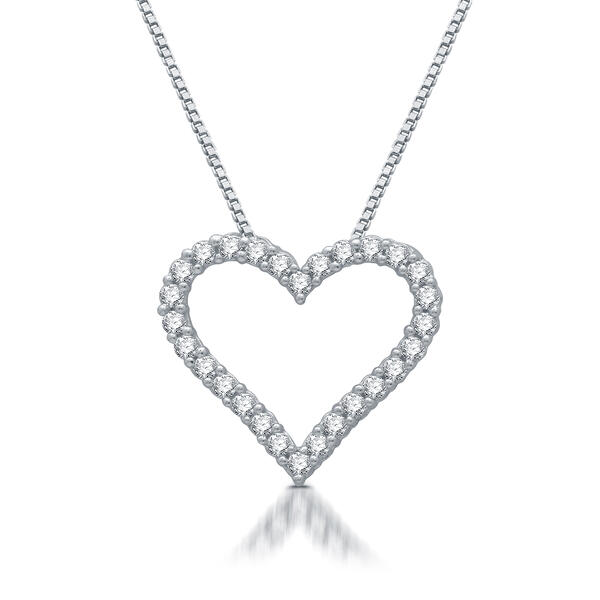 Nova Star&#40;R&#41; Sterling Silver 1/4ctw Lab Grown Diamond Heart Pendant - image 