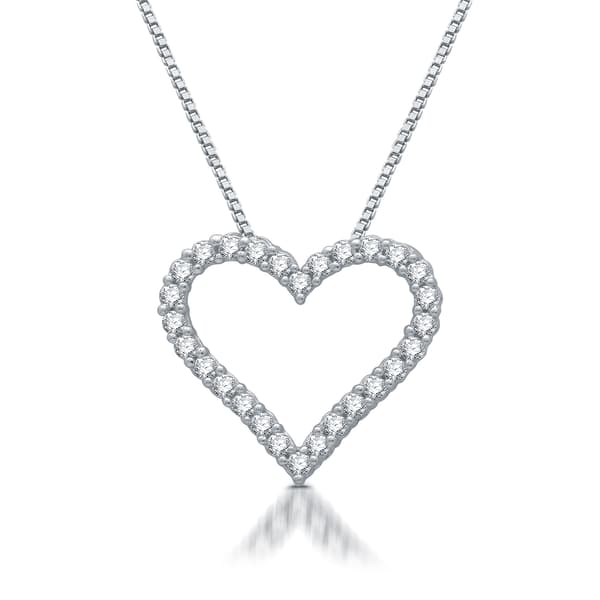 Nova Star&#40;R&#41; Sterling Silver 1/4ctw Lab Grown Diamond Heart Pendant - image 