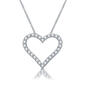 Nova Star&#40;R&#41; Sterling Silver 1/4ctw Lab Grown Diamond Heart Pendant - image 1