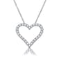Nova Star&#40;R&#41; Sterling Silver 1/4ctw Lab Grown Diamond Heart Pendant - image 1