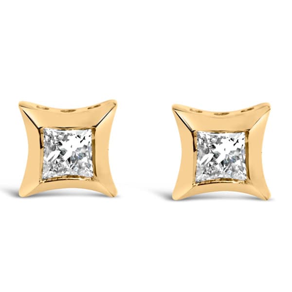 Haus of Brilliance 10kt. Gold 1/5ctw. Diamond Stud Earrings