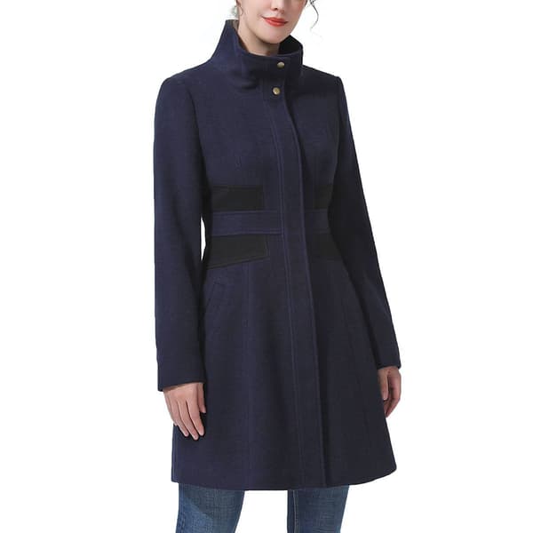 Womens BGSD Fit &amp; Flare Wool Coat