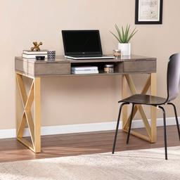 Southern Enterprises Bardmont Two-Tone Desk w/ Storage