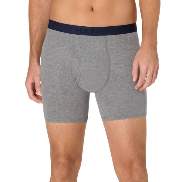 Mens Hanes Ultimate(R)  3pk. Boxer Briefs - Black/Grey/Red - image 