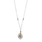 Ruby Rd. Two-Tone Long Linked Necklace w/ Orbital Pendant - image 1