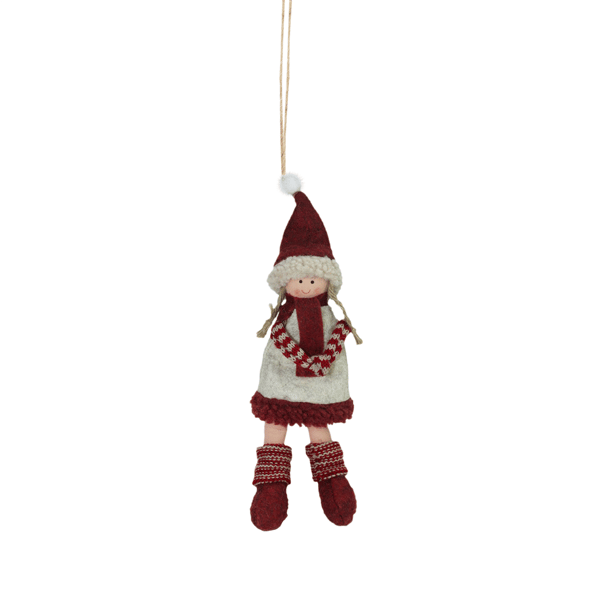 Northlight 4ct. Girls with Scarves Christmas Doll Ornaments