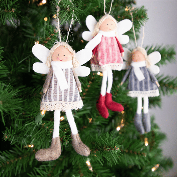 Northlight Angel Doll with Wings Christmas Ornaments - Set of 3
