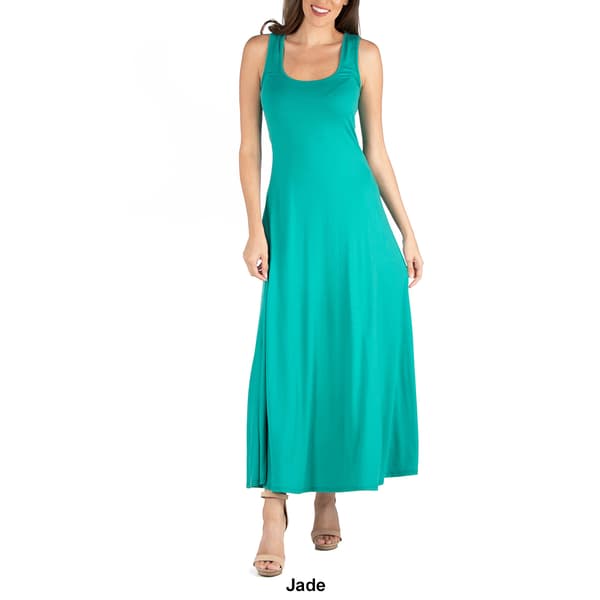 Womens 24/7 Comfort Apparel Slim Fit A-Line Maxi Dress