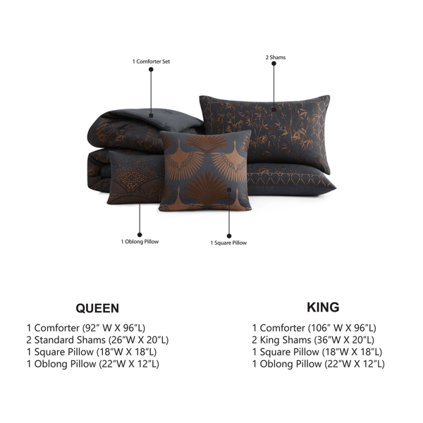 Bebejan Bamboo Tree 5pc. Comforter Set