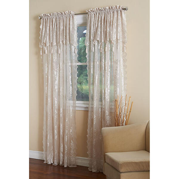 Carly Floral Lace Curtain Panel - image 