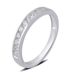 Nova Star® Sterling Silver 3/4ctw. Lab Grown Diamond Band Ring