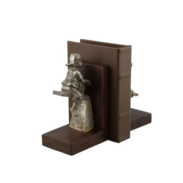 9th & Pike&#174; Small Silver Children on See Saw Bookend Pair