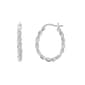 Danecraft Highly Polished Oval Twist Design Hoop Earrings - image 1