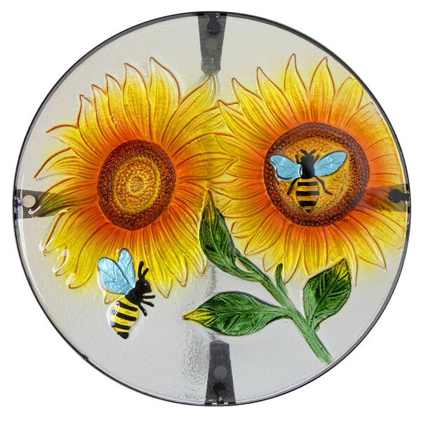 Northlight Seasonal 19in. Sunflower & Bumblebee Patio Side Table